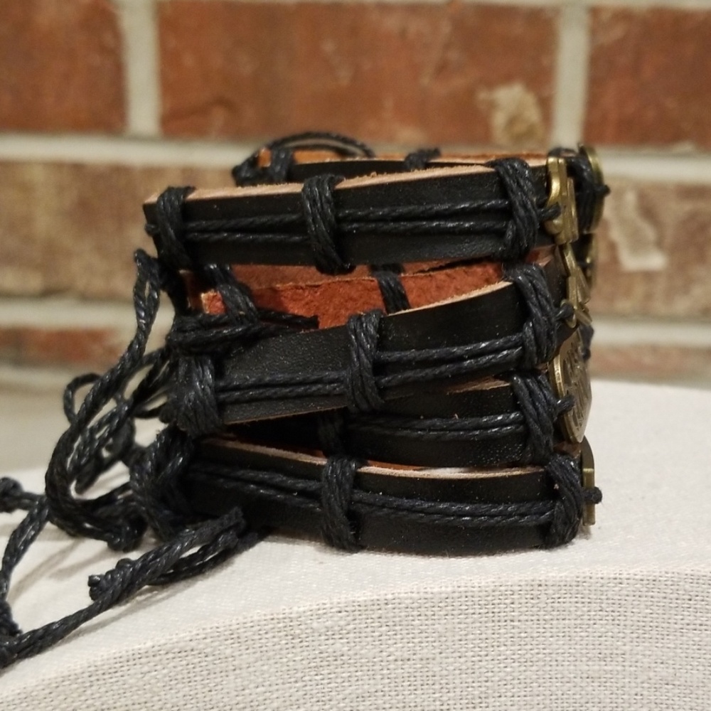 Black and Gold Plated Bracelets - Picture 4 of 8